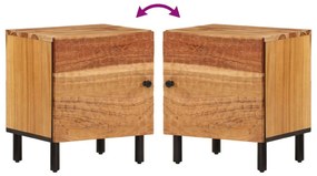 Mesas de cabeceira 2 pcs 40x33x46 cm madeira de acácia maciça