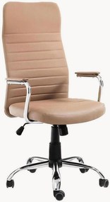 Cadeira de escritório em couro sintético regulável em altura Wichita