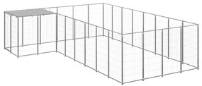 Canil 10,89 m² aço prateado