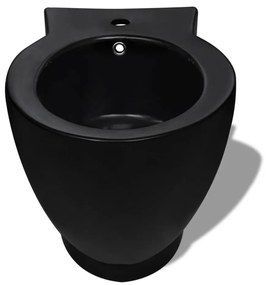 Conjunto com sanita e bidé cerâmica preto