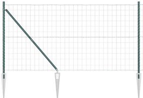 Cerca Euro da com 7 postes pontudos, 1,2 x 10 m em aço galvanizado ver