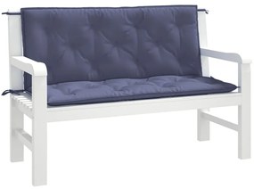 Almofadões banco jardim 2 pcs 120x50x7cm oxford azul-marinho