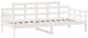 Sofá-cama c/ gavetas 90x200cm madeira de pinho maciça branco
