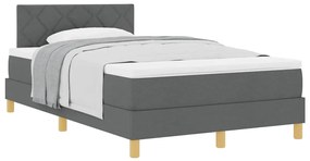 Cama Box com Colchão Cinza Escuro 120x200 cm Tecido