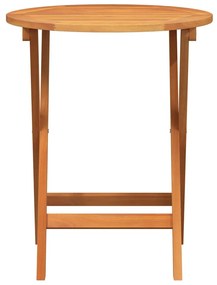 Mesa de Jardim Dobrável Redonda Ø60 x 72 cm em madeira de acácia
