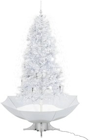 Árvore de Natal c/ neve base formato guarda-chuva 190 cm branco