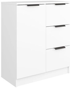 Aparadores 2 pcs 60x30x70 cm derivados de madeira branco