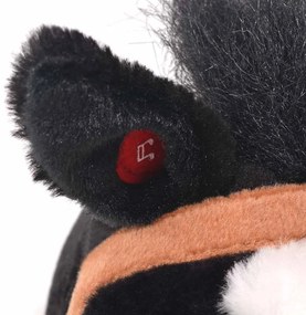 Cavalo de peluche de montar preto