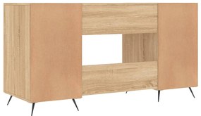 Secretária 140x50x75 cm derivados de madeira carvalho sonoma