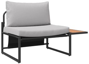 Conjunto de Sofá de Jardim de 2 Peças com Almofadas Cinzas Claras