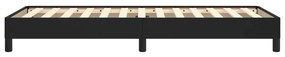 Estrutura de cama 90x190 cm couro artificial preto