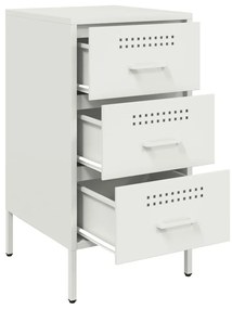 Mesa de cabeceira 36x39x68 cm aço branco