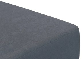 Sofá-cama 2 lugares c/ apoio de pés veludo cinza-escuro