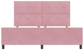Cama de Veludo Rosa vidaXL 180x200 cm