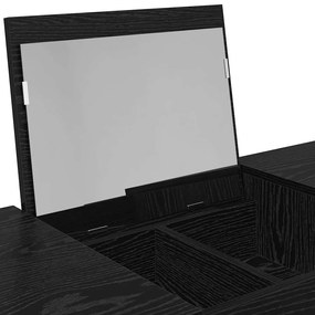 Mesa de Maquiagem com Espelho Preto 100x45x76 cm