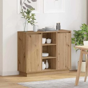 vidaXL Sideboard Carvalho Artesanal 90 x 32 x 75 cm Madeira processada