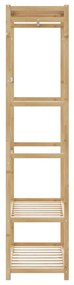 Roupeiro com prateleiras 80x40x175 cm bambu