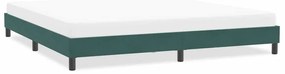 vidaXL Estrutura de cama sem colchão 200x220 cm veludo verde-escuro