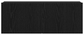 Armários de parede para TV (Conjunto de 2) - Carvalho Preto, 80x30x30