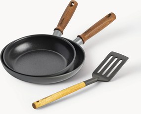 Conjunto de frigideiras com espátula Mayflower Pro, conjunto de 3