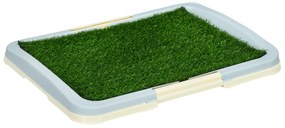 PawHut Sanita para Cães com Relva Artificial Grade e Bandeja Desmontável para Adestramento de Cães 63x48,5x6 cm Multicor