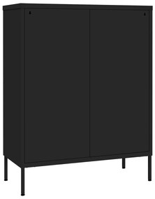 Armário com gavetas aço 80x35x101,5 cm preto