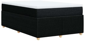 Cama boxspring com colchão 120x190 cm tecido preto