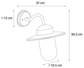 Candeeiro de parede moderno para exterior verde escuro IP44 - Kansas Moderno