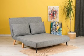 Sofá-Cama 2 Lugares Folde – Cinzento Claro – 120 x 79 x 80 cm