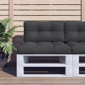 314520 vidaXL Almofadões de paletes 2 pcs tecido preto