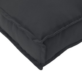 Almofada de Palete para Assento Preto 60x60x12 cm Tecido Oxford