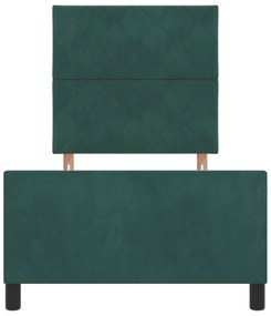 Cama vidaXL Verde Escuro 90x200 cm Veludo