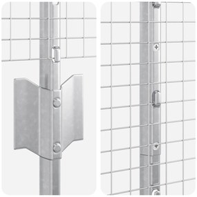 Conjunto de Cerca para Jardim Conjunto de 2 Aço Galvanizado