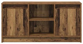 Gabinete de TV com Luzes LED - Madeira Velha, 100x34x50 cm em Madeira