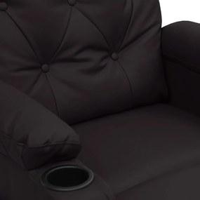 Poltrona de massagens elétrica couro artificial preto