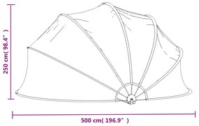 Cúpula de piscina 500x250 cm