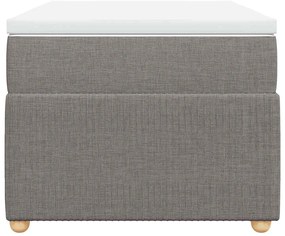 Cama com molas/colchão 90x200 cm tecido castanho-acinzentado