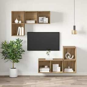 Gabinete para TV carvalho artisiano 37 x 37 x 72 cm