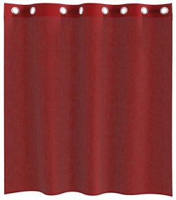 Cortinas de voile com ilhós 2 pcs vermelho tinto