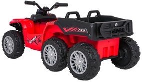 Moto 4 elétrica para crianças 12V 4x4 Sport TX ATV, Rodas Espuma EVA, assento couro ecológico Vermelha