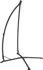 Outsunny Suporte para Cadeira Suspensa - Base para Cadeira Suspensa, altura 215 cm - Carga máx. recomendada 150 kg, metal preto | Aosom Portugal