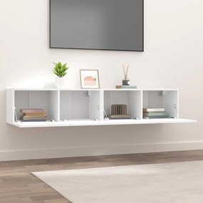 Móveis TV 2pcs 80x30x30cm derivados de madeira branco