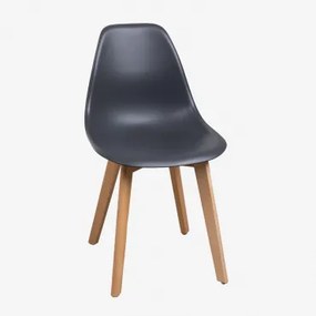 Pack de 4 Cadeiras de Jantar Scand Nordic Cinzento Escuro - Sklum