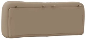 Almofadão de cabeceira 120 cm couro artificial cappuccino