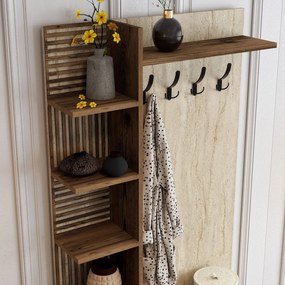 Hall Stand Viyana D – Nogueira Travertino – 90x200x35 cm