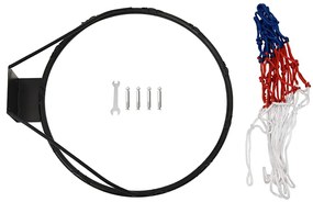 Cesto de basquetebol 45 cm aço preto