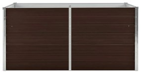 Canteiro de jardim elevado 160x80x77cm aço galvanizado castanho