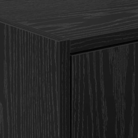 Gabinete para Pia Carvalho Preto 63x29x55 cm Madeira Engenheirada
