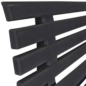 Banco de jardim 145,5 cm plástico antracite