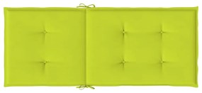 Almofadões cadeiras altas de jardim 4pcs tecido verde brilhante